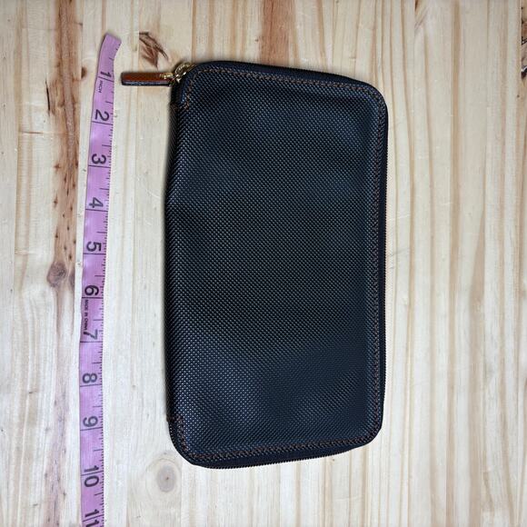 Bottega Veneta Zip Around Compartment Pouch Wallet Organizer Black Leather Italy - Picture 8 of 11